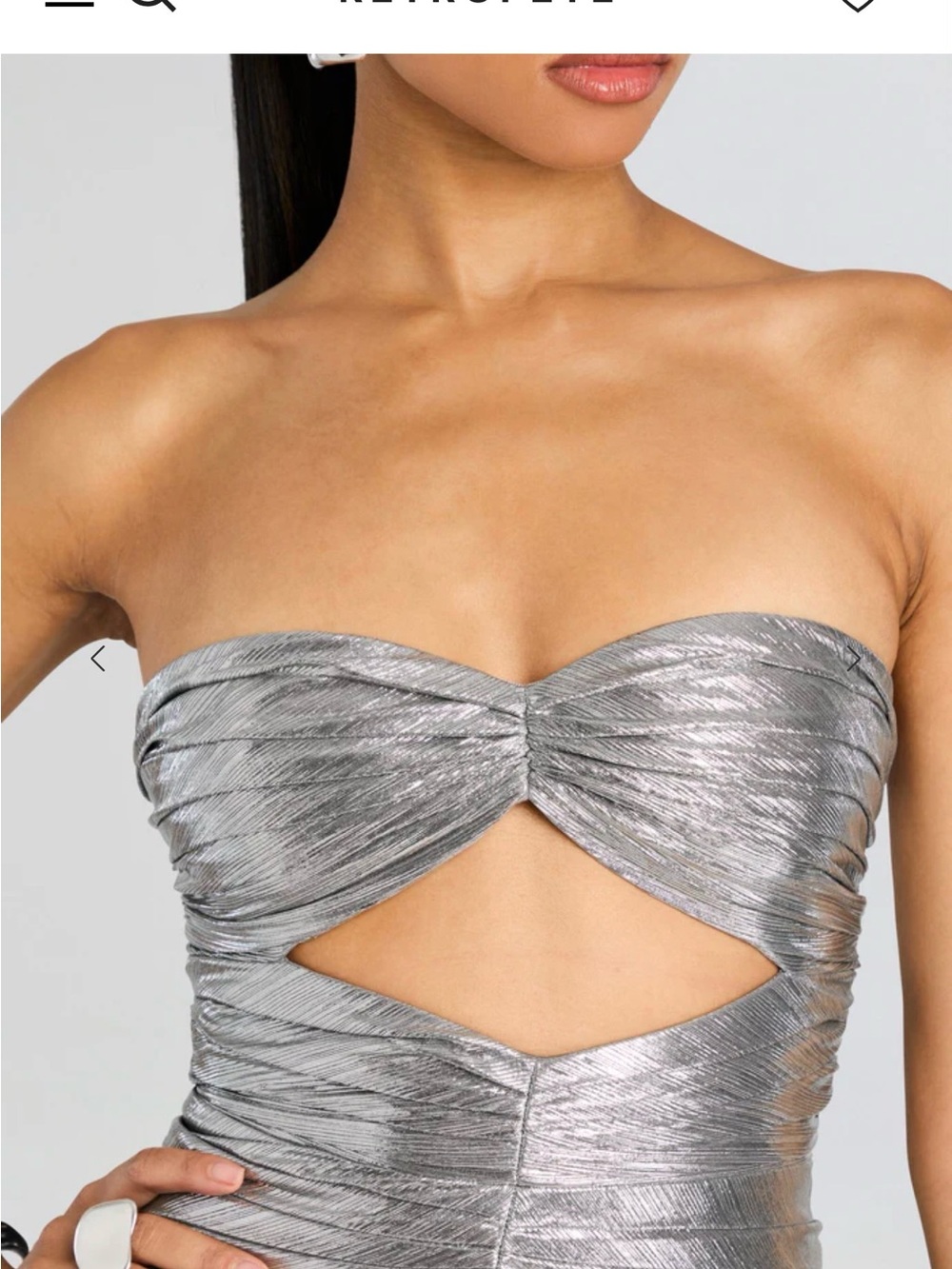 Retrofête Silver Shimmery Evening Dress - Picture 2 of 8